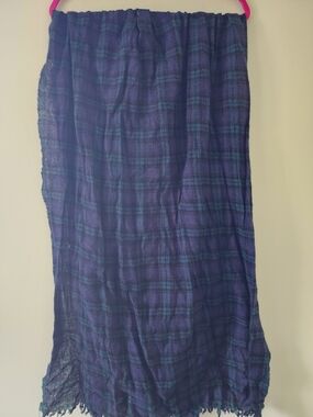 J. Crew Tarten Plaid Lightweight Wool Scarf